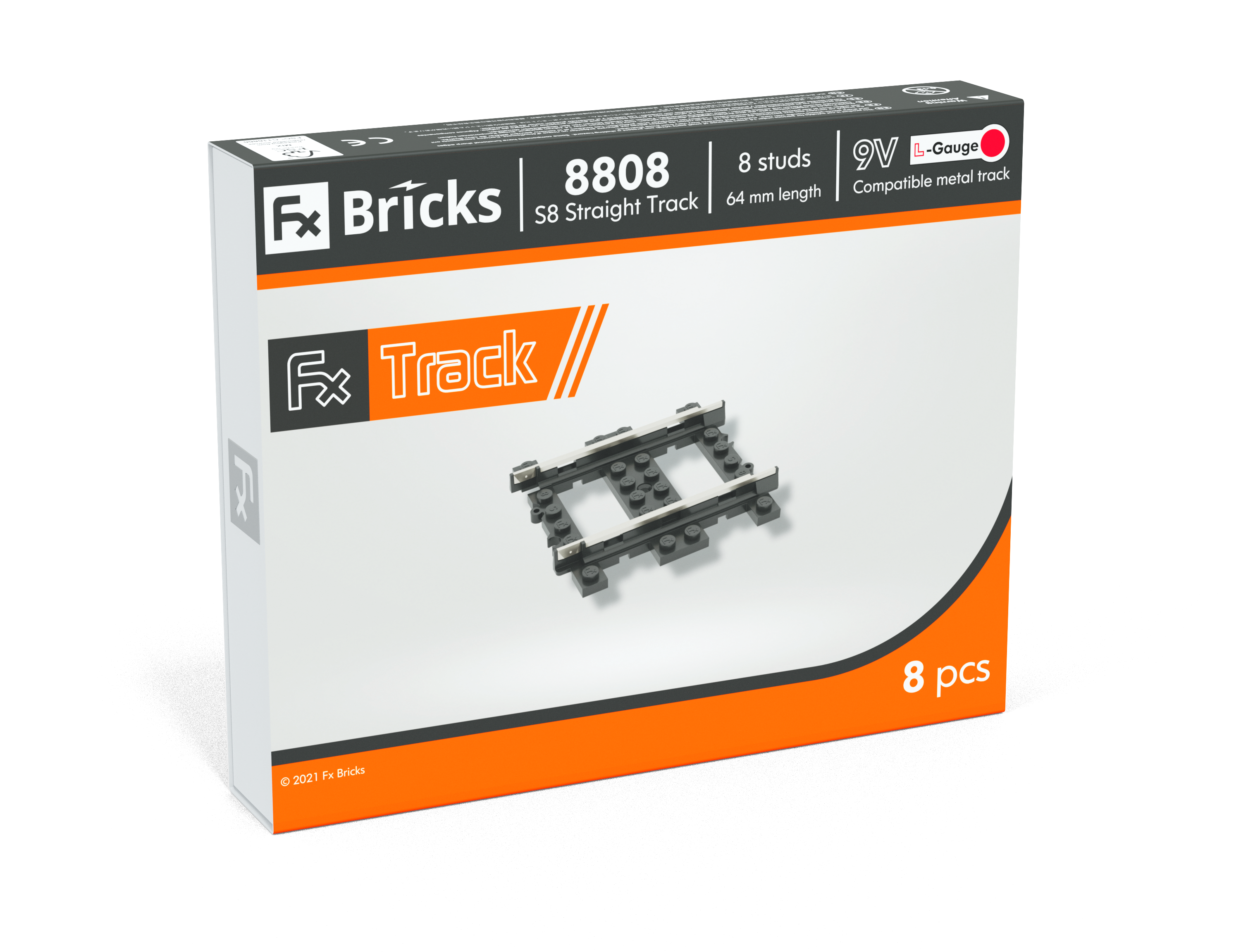 S8 Straight Track – Fx Bricks