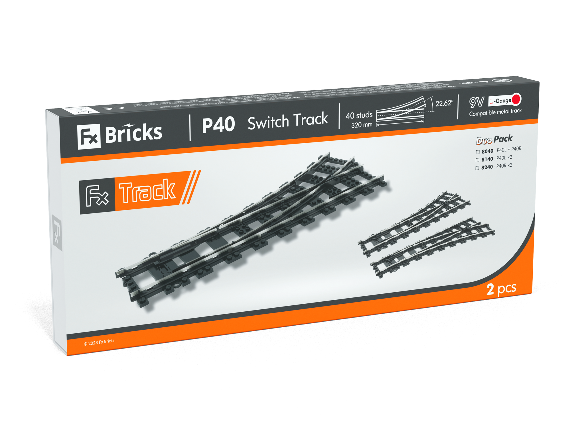 R120 Curved Track Set, 32 Sections, Full Circle