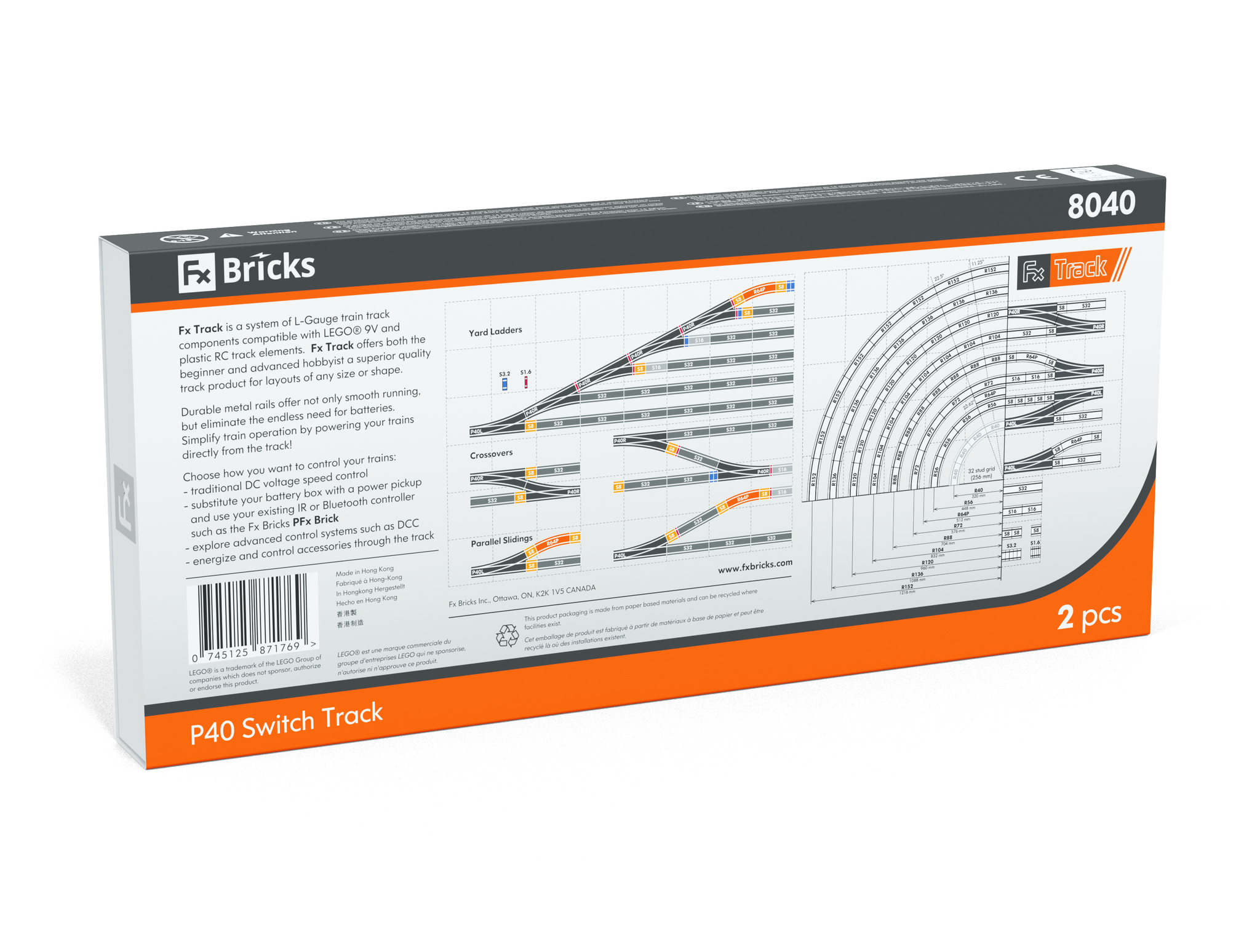 P40 Left + Right Switch Track – Fx Bricks
