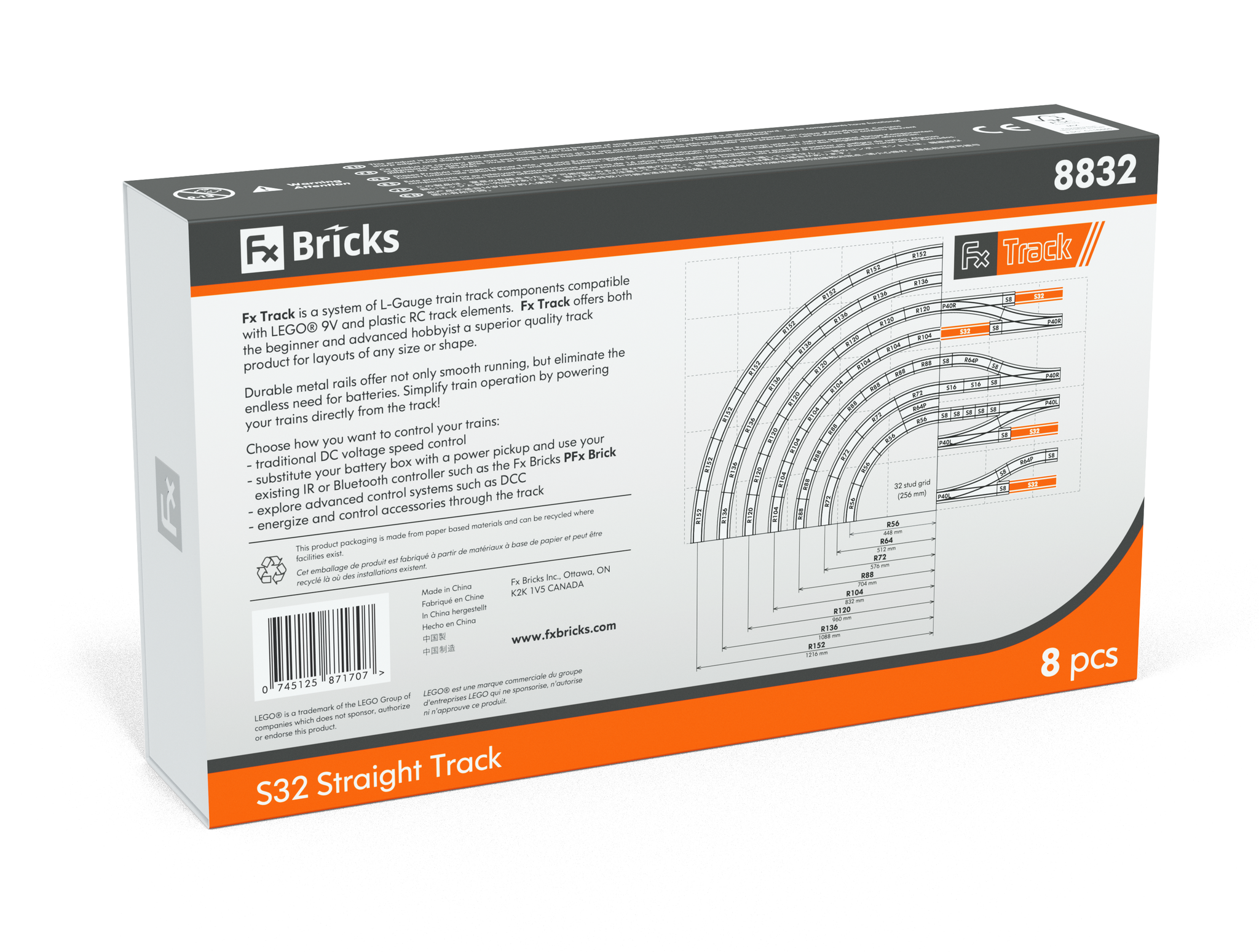 S32 Straight Track – Fx Bricks
