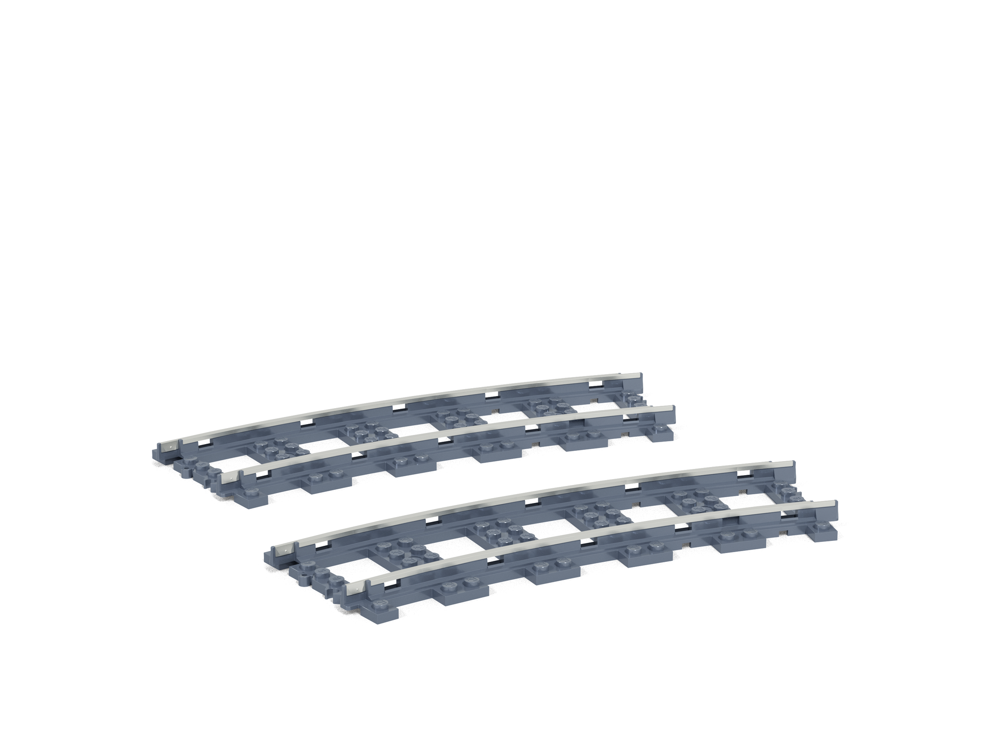 Lot De 8 Rails Courbes Relevés Tyco B5852 Pour Circuit Slot - Occasion, Ref 6, Compatible Tyco
